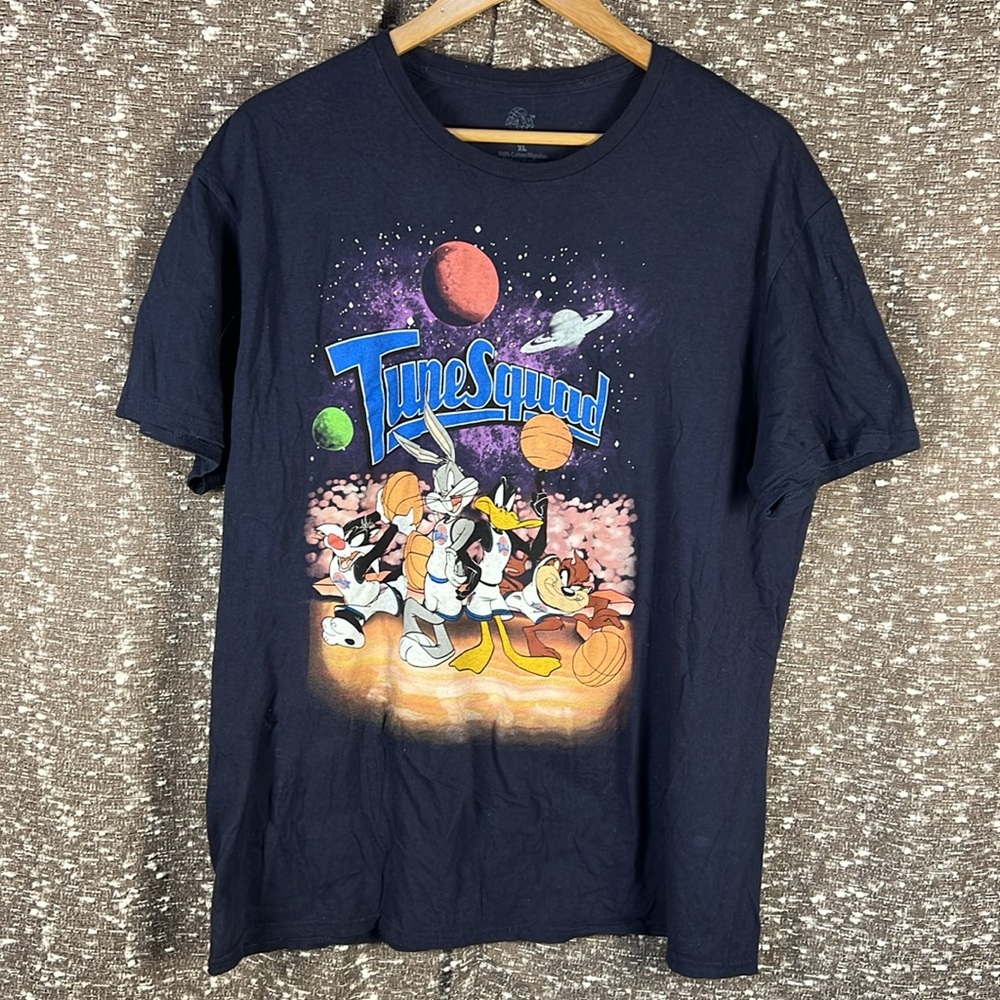 Space Jam Tune Squad Looney Tunes Bugs Bunny Mens Blue‎ T-Shirt Size XL